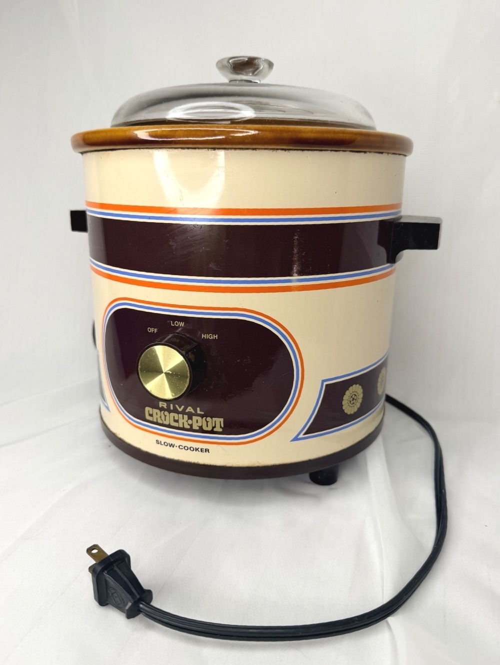 Vintage 1970s Rival Crock Pot 3.5 Qt 3100/2 Retro Slow Cooker